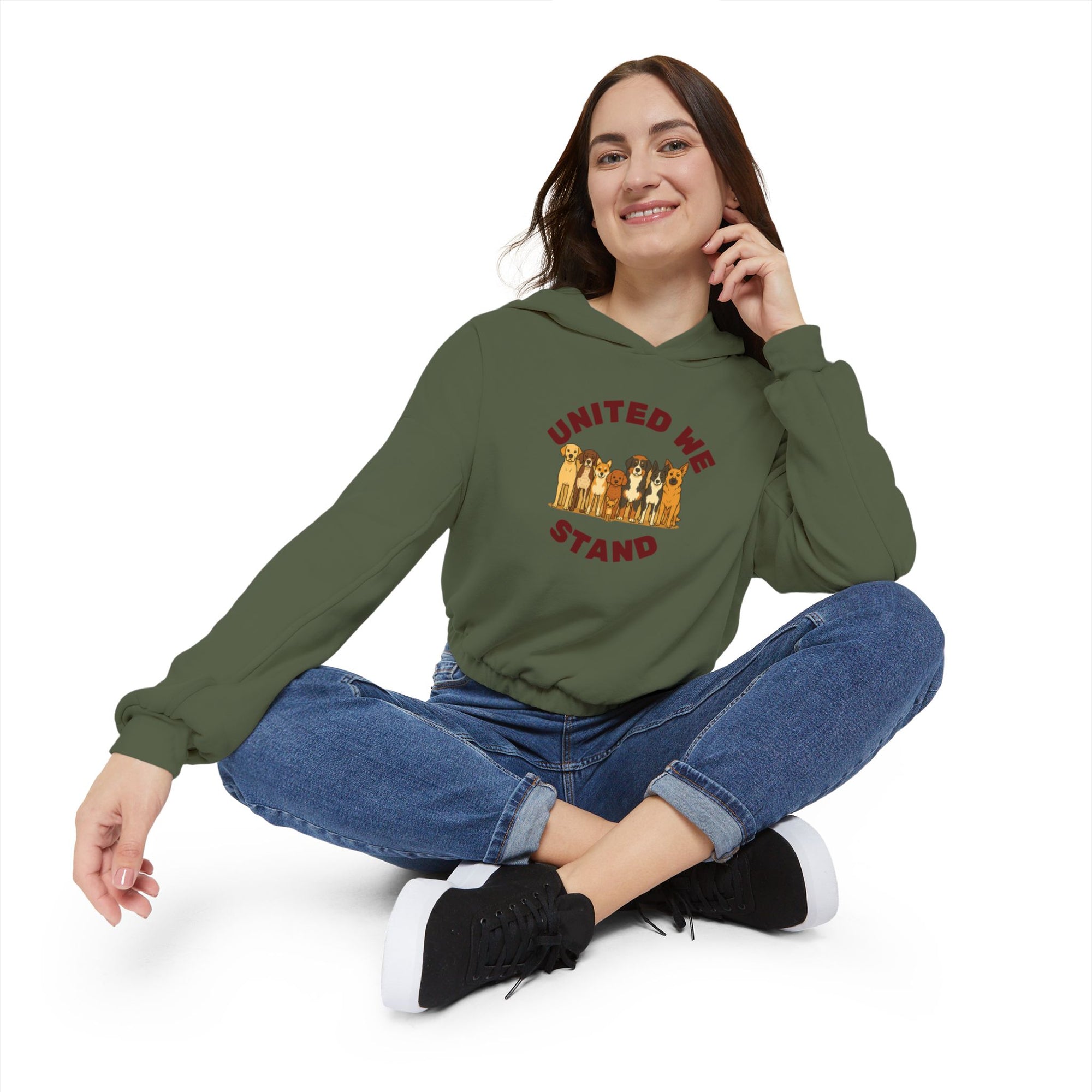 United We Stand Crop Hoodie