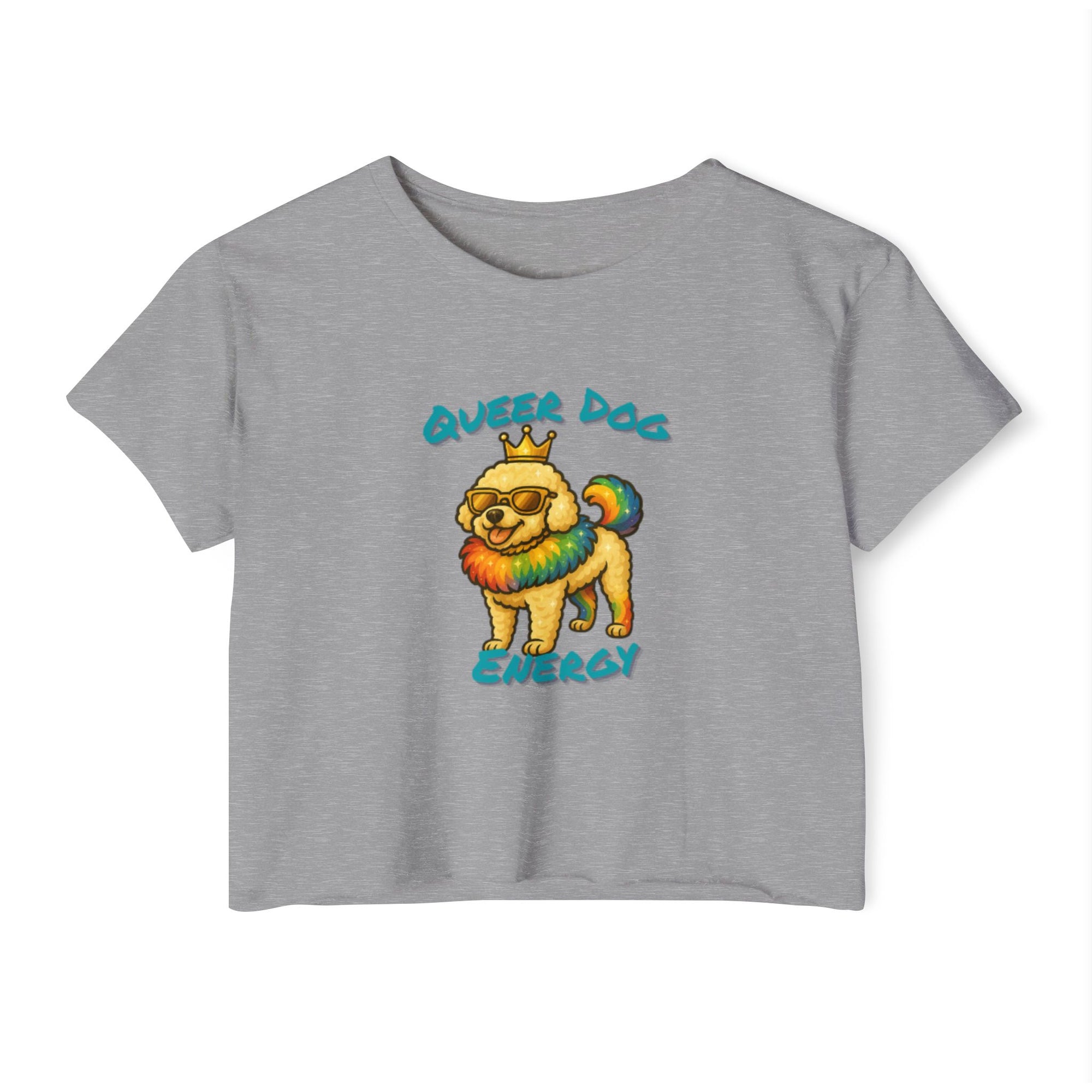 Queer Dog Energy Festival Crop Top, LGBTQ+ Pride Apparel, Summer Concert Top, Animal Lover Tee, Statement Fashion Shirt
