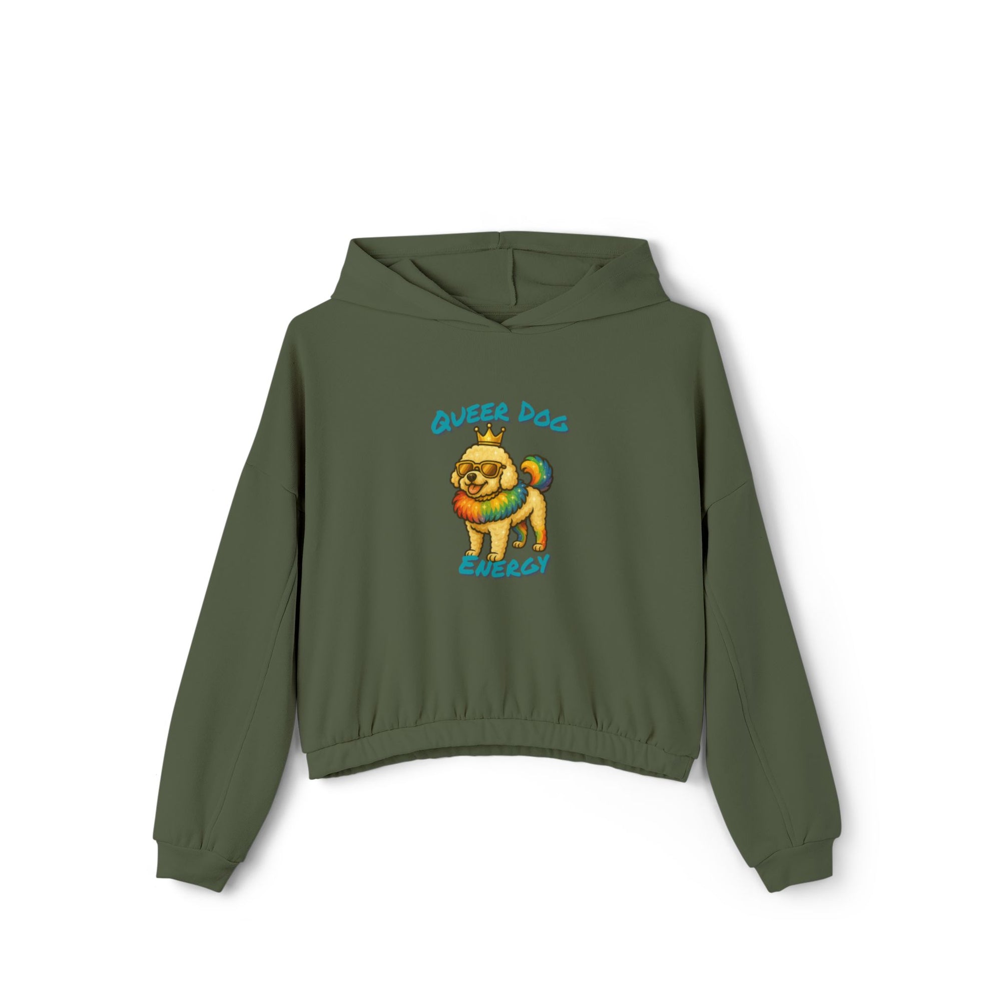 Queer Dog Energy Crop Hoodie