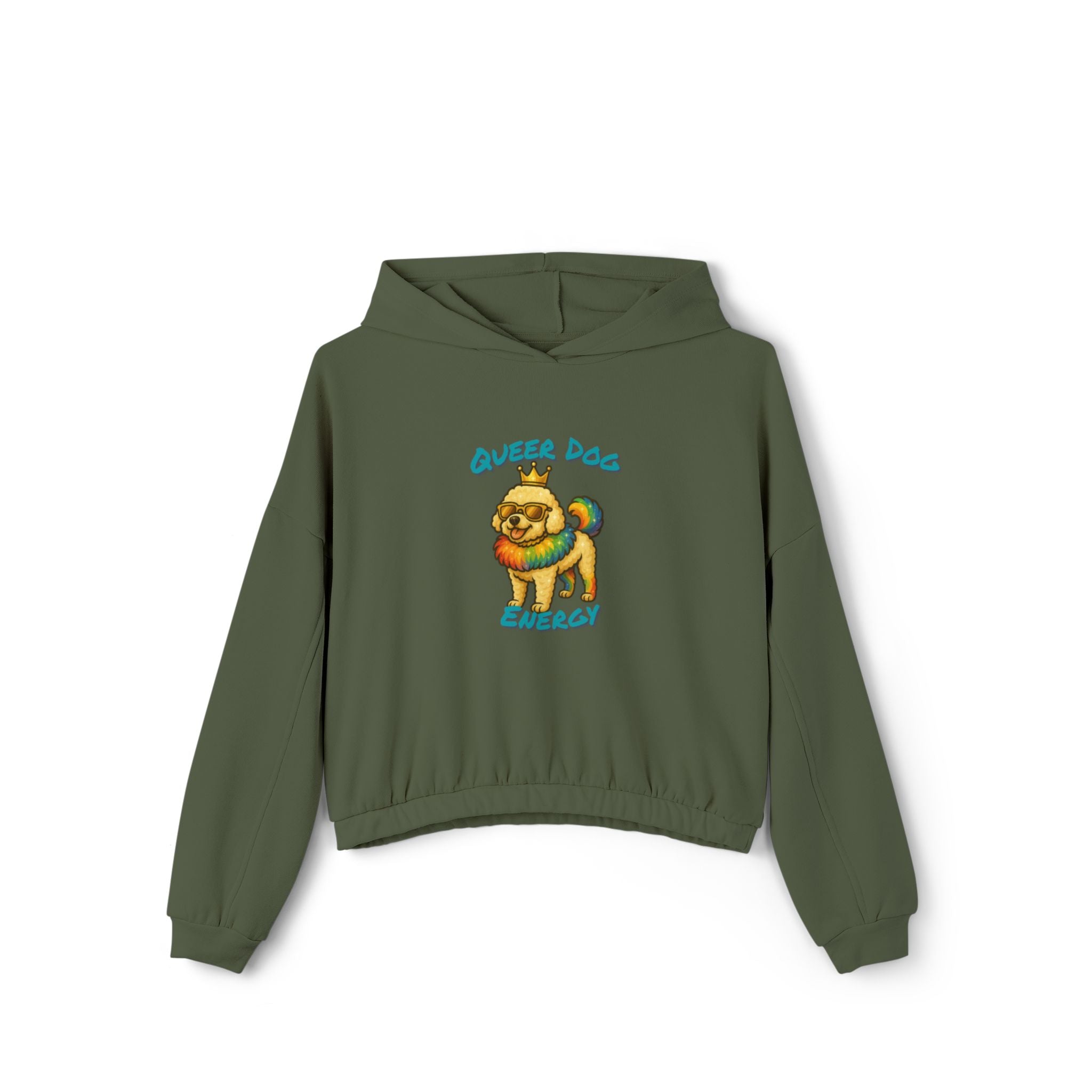 Queer Dog Energy Crop Hoodie