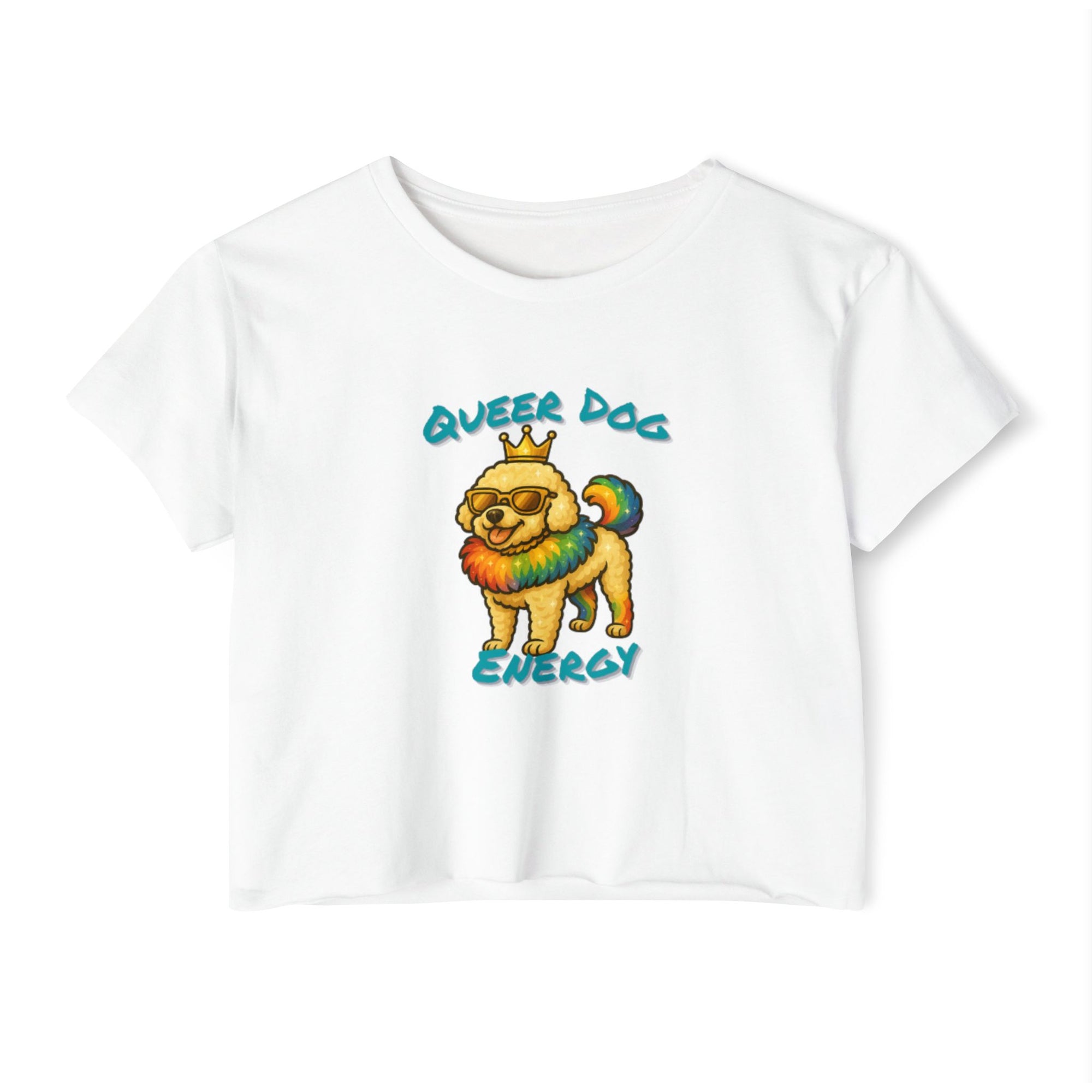 Queer Dog Energy Festival Crop Top, LGBTQ+ Pride Apparel, Summer Concert Top, Animal Lover Tee, Statement Fashion Shirt