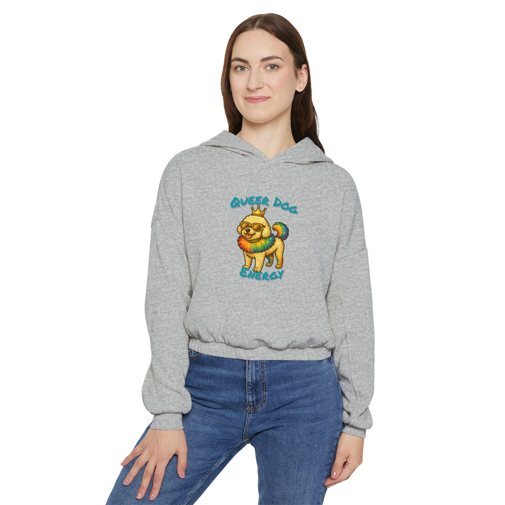 Queer Dog Energy Crop Hoodie