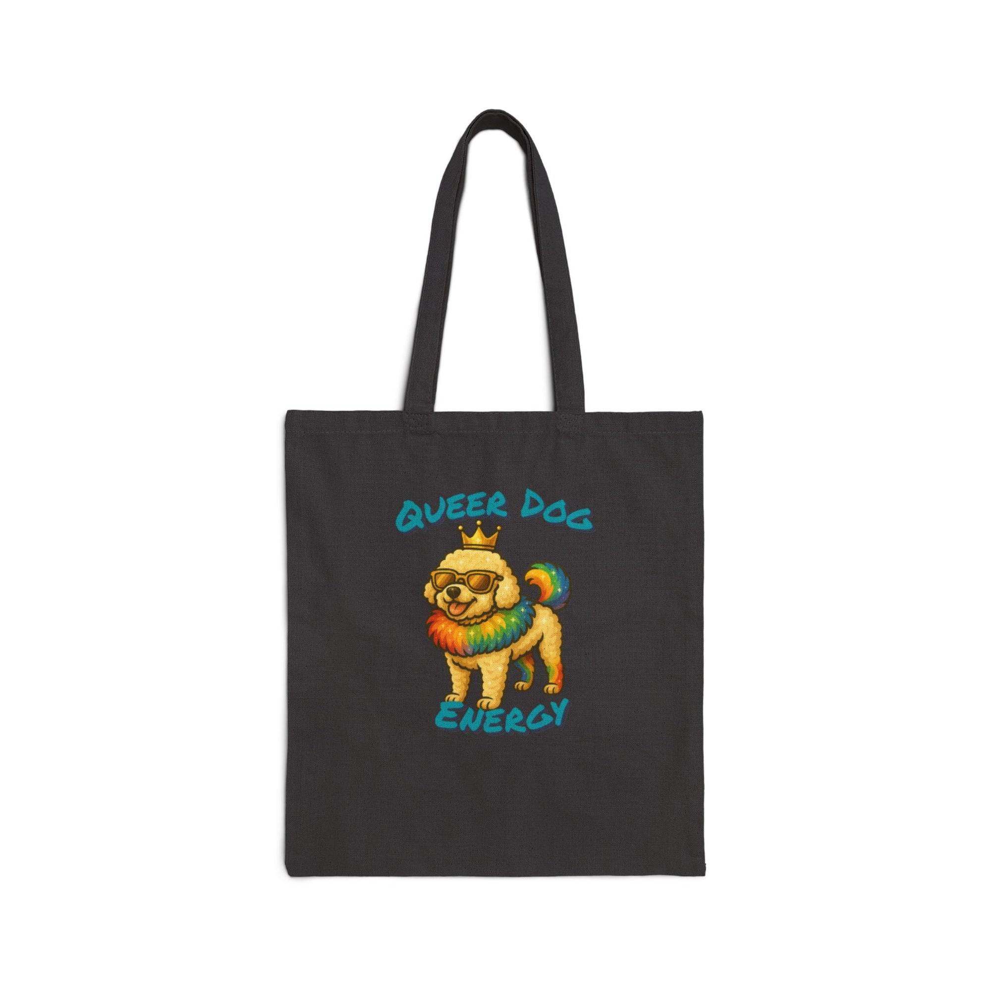 Queer Dog Energy Tote Bag | Eco-Friendly Cotton Bag, Dog Lover Gift, Pride Accessories, Everyday Carry, Fun Shopping Tote