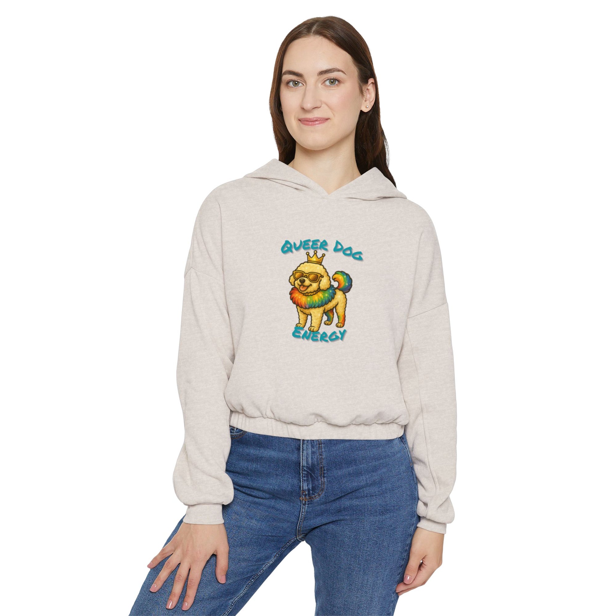 Queer Dog Energy Crop Hoodie