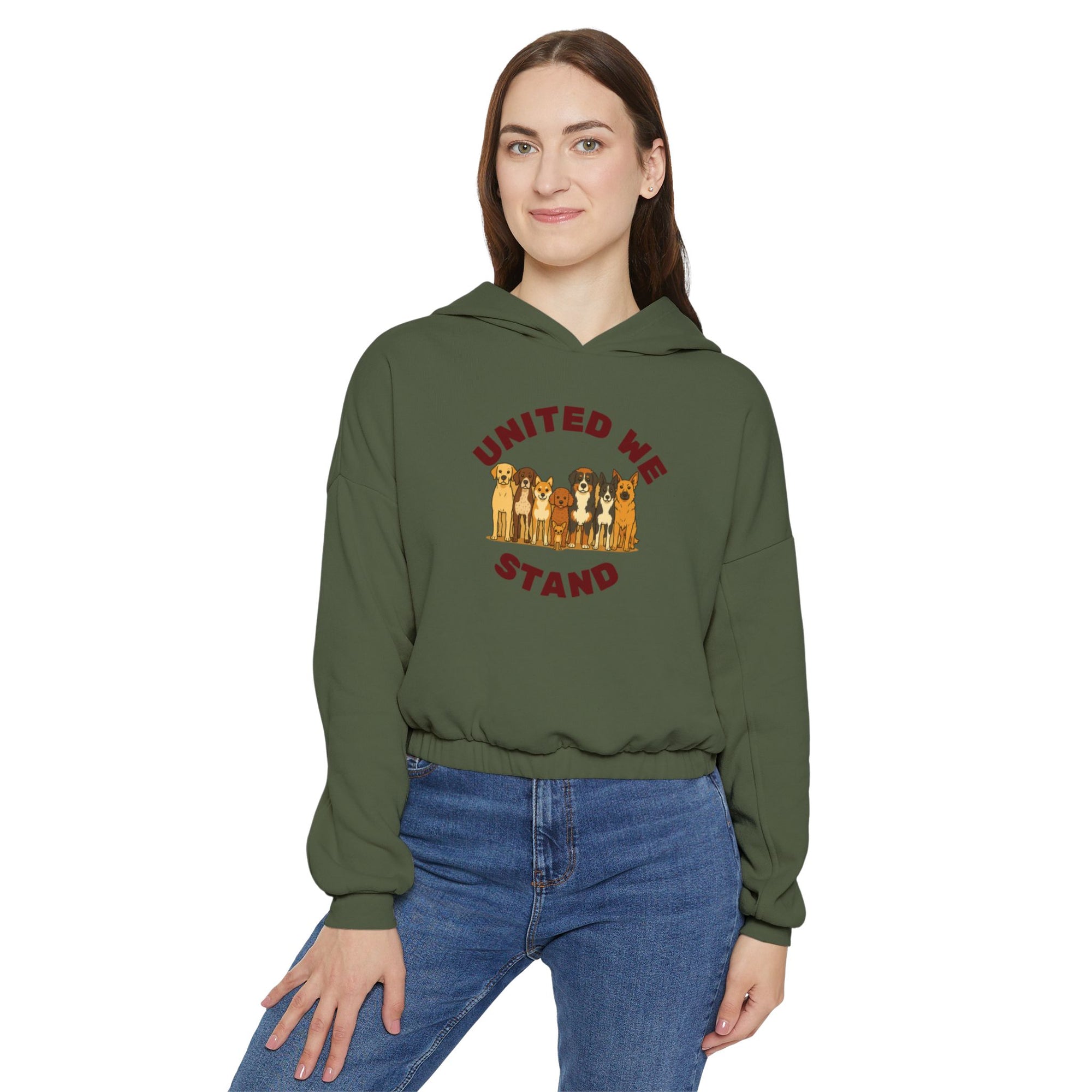 United We Stand Crop Hoodie