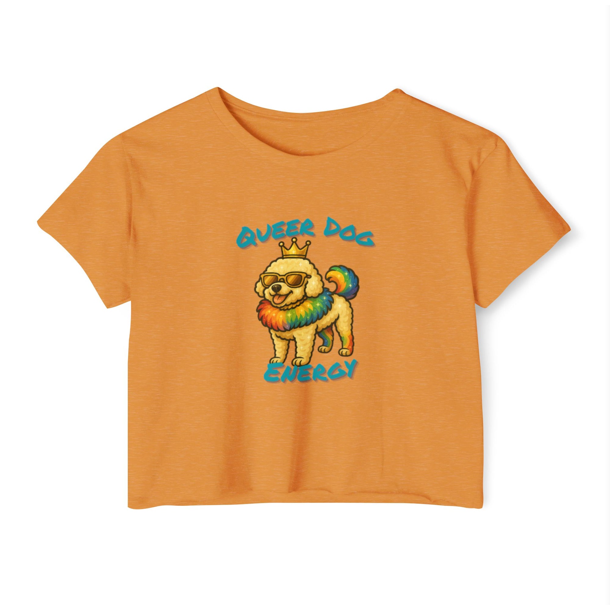 Queer Dog Energy Festival Crop Top, LGBTQ+ Pride Apparel, Summer Concert Top, Animal Lover Tee, Statement Fashion Shirt